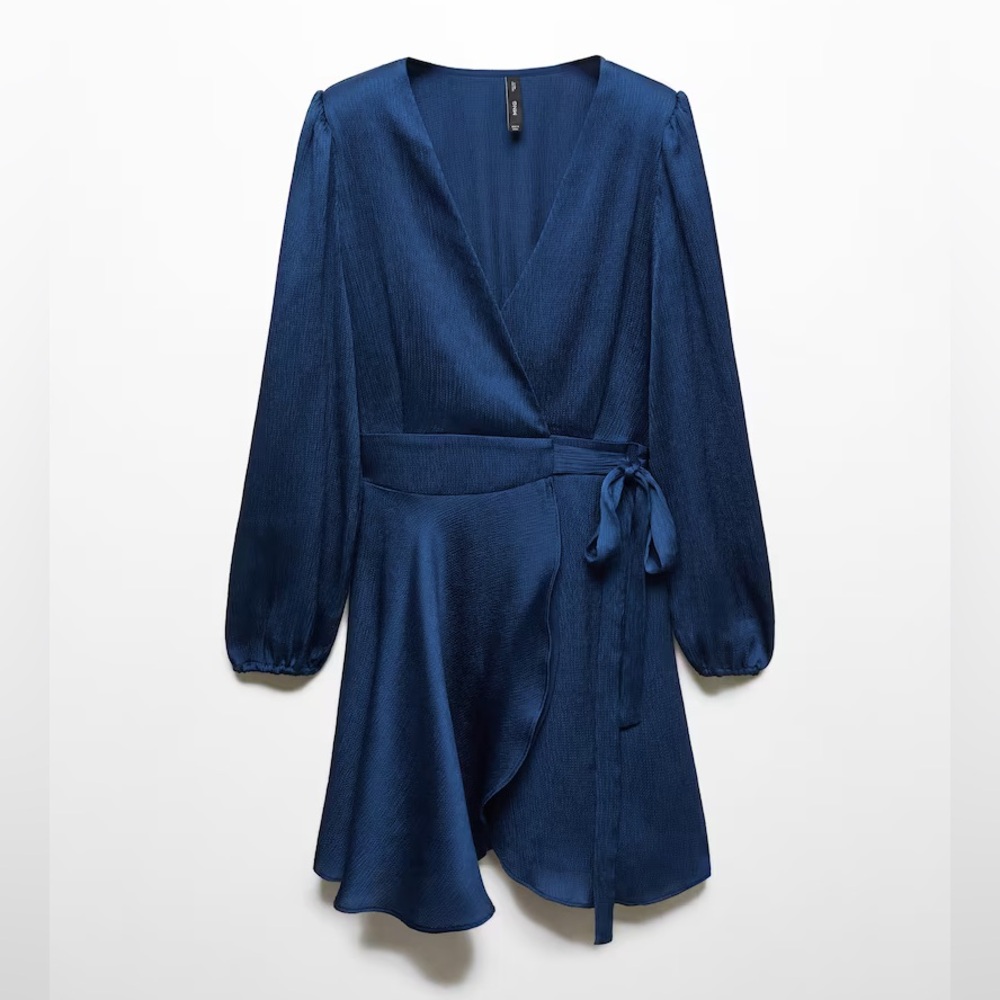 MANGO Flowy wrap dress Small (4)